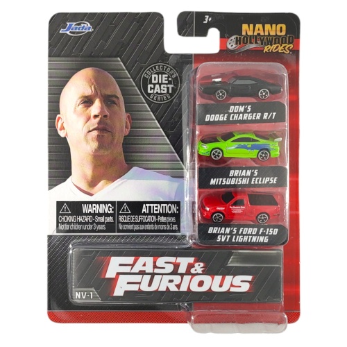 Jada Nano Rides Fast & Furious 1 3-Pack 1:87