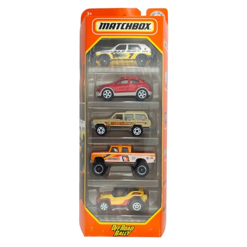 Matchbox GVY41 Off Road Rally 5er Auto Set