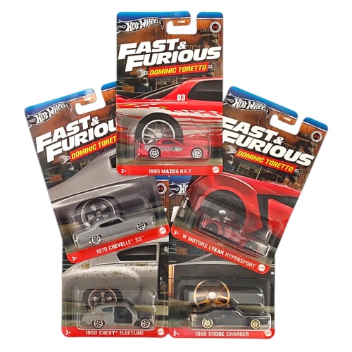 Hot Wheels HNR88 Fast & Furious Dominic Toretto 5er Bundle