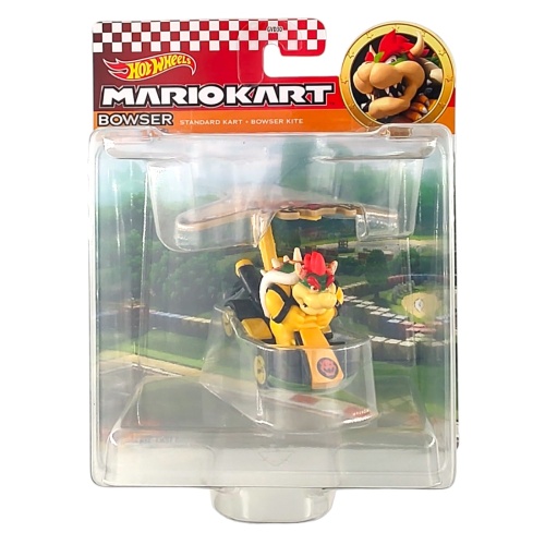Mario Kart Hot Wheels Bowser with Standard Kart and Bowser Kite