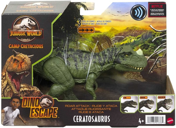 Mattel HCL92 Jurassic World Brüllattacke Ceratosaurus